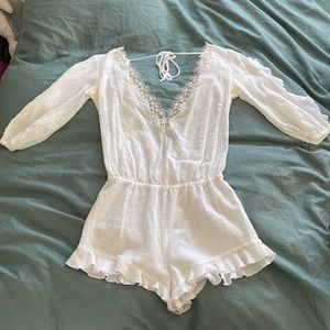 Victoria Secret White Beach Romper Cover-up